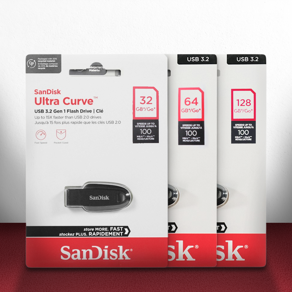 SanDisk Ultra Curve Flashdisk USB 3.2 Gen 1 64GB - SDCZ550 Gambar produk SanDisk Ultra Curve Flashdisk USB 3.2 Gen 1 64GB - SDCZ550 - 2
