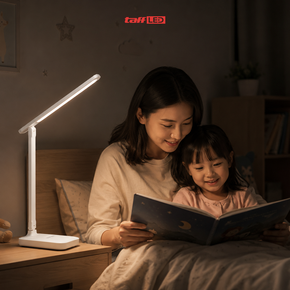 TaffLED Lampu Meja Belajar LED Eye Protection USB Model 8W 3 Color - T302 Gambar produk TaffLED Lampu Meja Belajar LED Eye Protection USB Model 8W 3 Color - T302 - 6