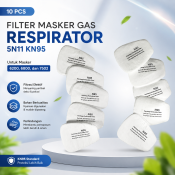 NIOSHN95 Filter Masker Gas Respirator Cotton 5N11 KN95 6200 10 PCS - KA-5N11