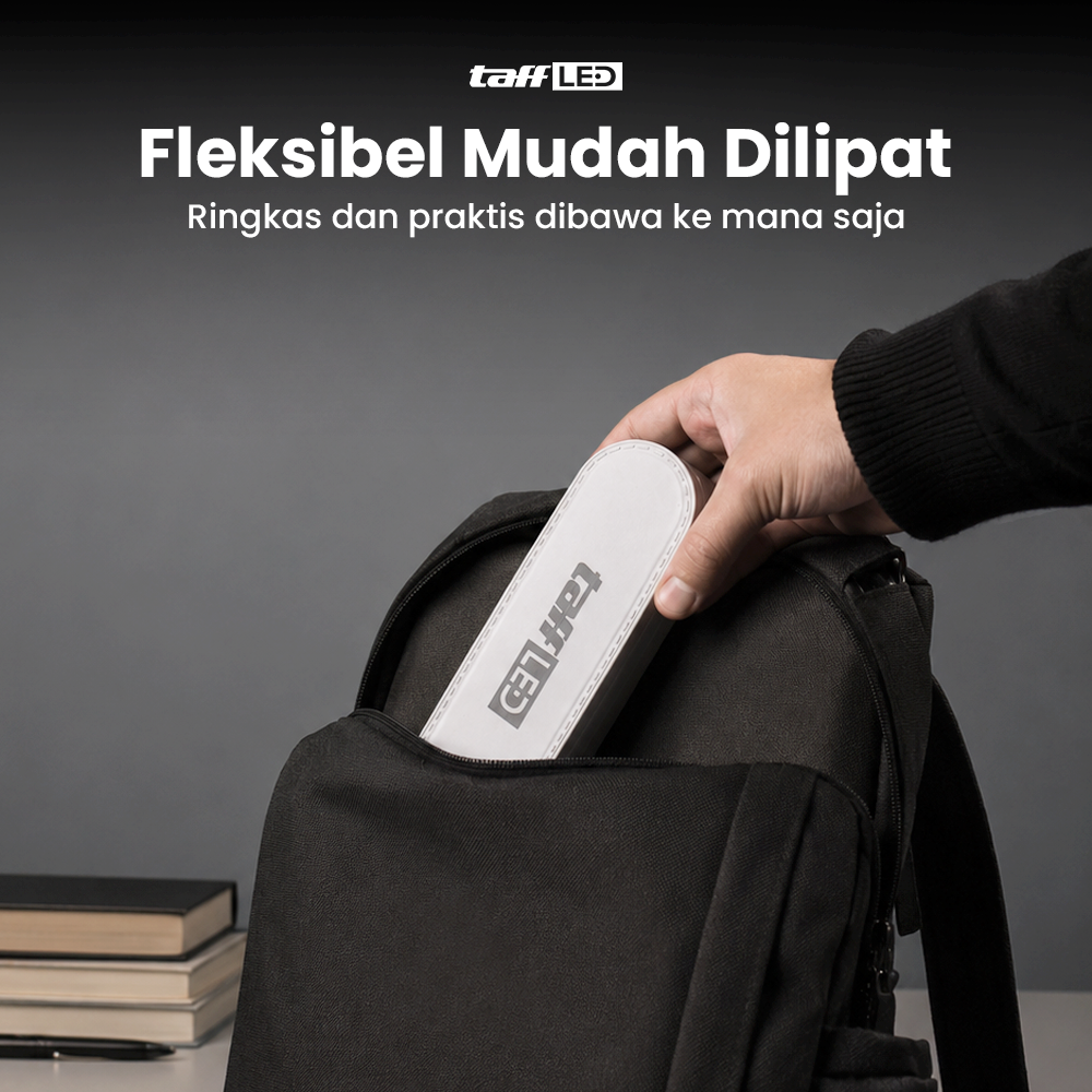 Gambar produk TaffLED Lampu Meja Belajar Rechargeable Foldable 3 Color 8W - 1308 - 3