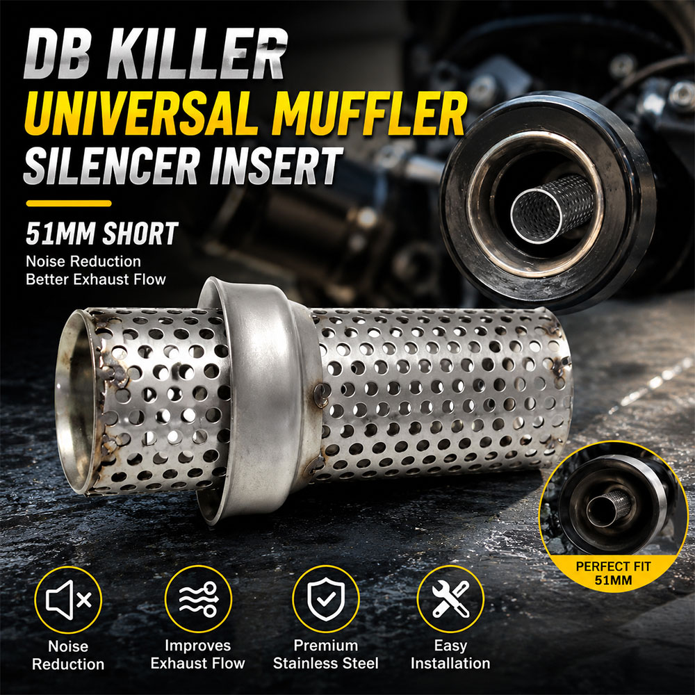 LKV Db Killer Universal Muffler Silencer Peredam Knalpot Motor 51mm Pendek - ES01020 Gambar produk LKV Db Killer Universal Muffler Silencer Peredam Knalpot Motor 51mm Pendek - ES01020 - Utama