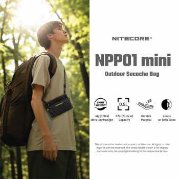 NITECORE Tas Sling Bag Waterproof Crossbody Outdoor Polyethylene 0.5L - NPP01 mini