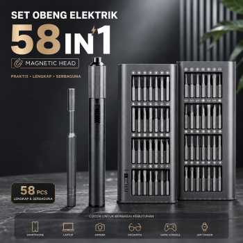 CSPACE Set Obeng Elektrik Multifungsi 58in1 Magnetic Screwdriver Head - CS03A