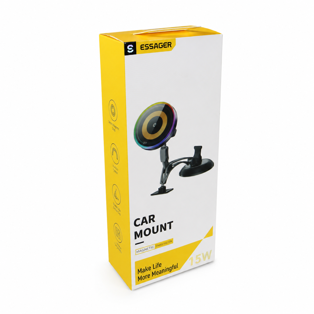 Gambar produk ESSAGER Holder HP Mobil Magnetic N52 360 Rotation Car Phone Holder - ES-ZJ40 - Kemasan