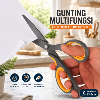 Jasni Gunting Multifungsi Anti Lengket Stainless Steel 21.8cm - K10