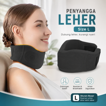 Zoechic Penyangga Leher Collar Neck Cervical Support Adjustable Size L - ZH-50