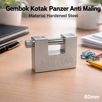 Gambar produk SANTIAO Gembok Kotak Panzer Anti Maling Hardened Steel 60mm - ST-456