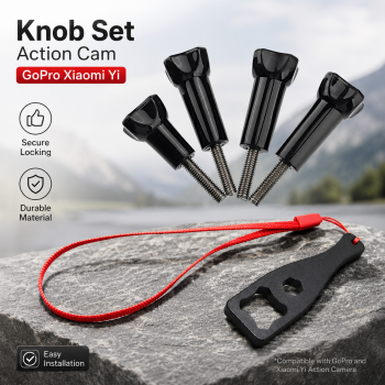 TaffSPORT Sekrup Knob Set Action Cam with Kunci Mount GoPro Xiaomi Yi - 3C