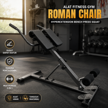 WEHAVE Alat Fitness Gym Roman Chair Hyperextension Bench Press Squat - RC001