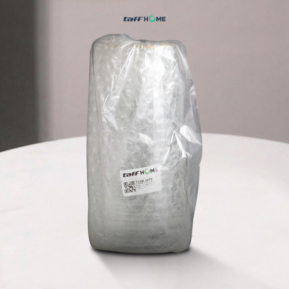 Gambar produk TaffHOME Vas Bunga Kaca Silinder Corrugated Nordic Simple Glass Vase - QT072 - Kemasan