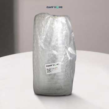 Gambar produk TaffHOME Vas Bunga Kaca Silinder Corrugated Nordic Simple Glass Vase - QT072 - Kemasan