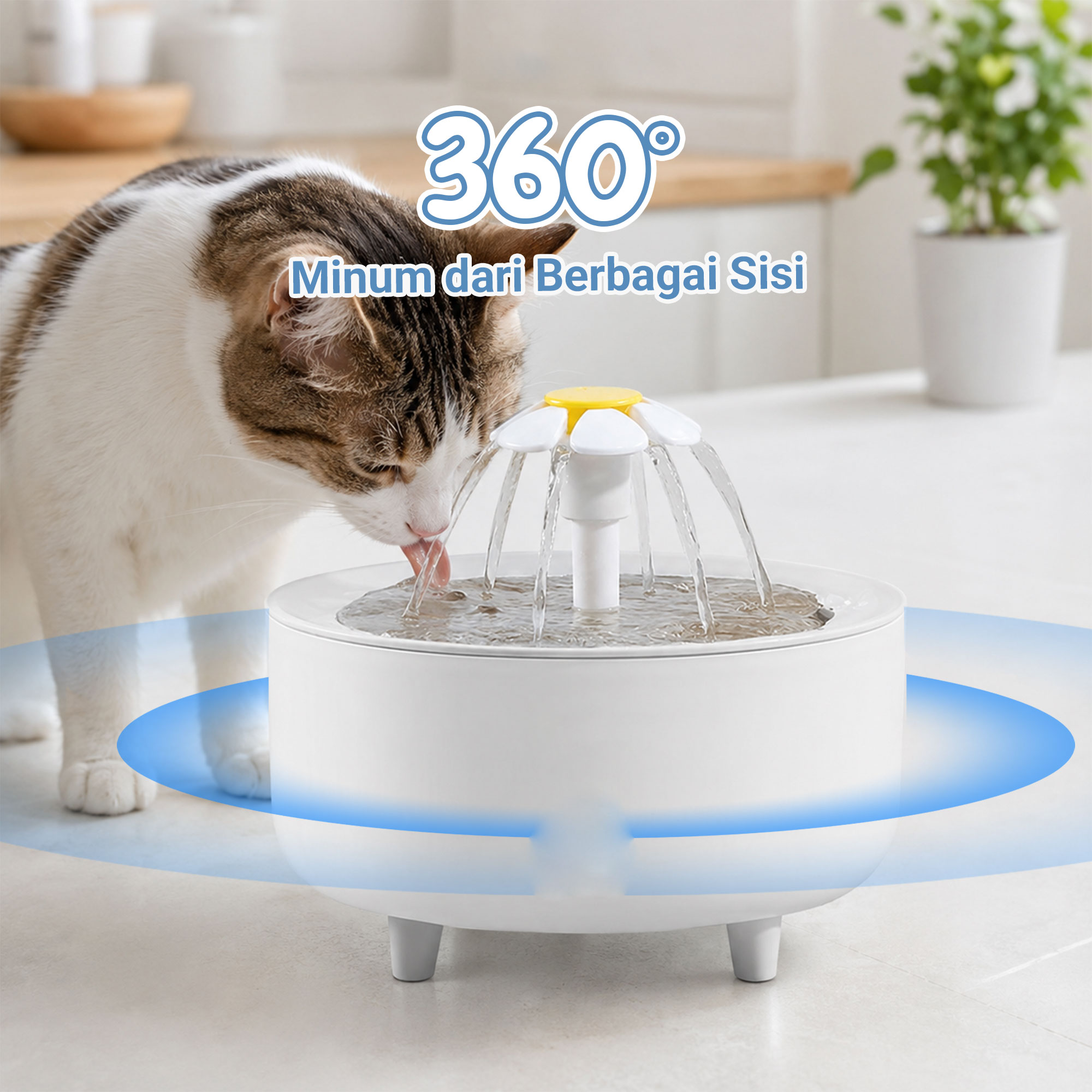 Gambar produk FEIDASH Tempat Minum Anjing Kucing Fountain Dispenser 2L - G3370 - 3