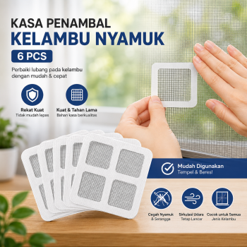 Gambar produk M-TECH Penambal Kelambu Nyamuk Kasa Adhesive Repair Patch 6 PCS - TP10-P