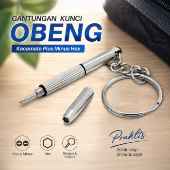 Gambar produk VENSTPOW Gantungan Kunci Obeng Kacamata Screwdriver Plus Minus Hexagon - V001