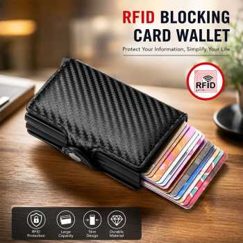 Gambar produk CEXI Dompet Kartu Anti RFID Portable 14 Slot dengan Klip Uang - 015
