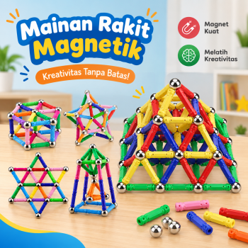 Pawaca Mainan Rakit Kreasi Magnetik Building Set - D9-618