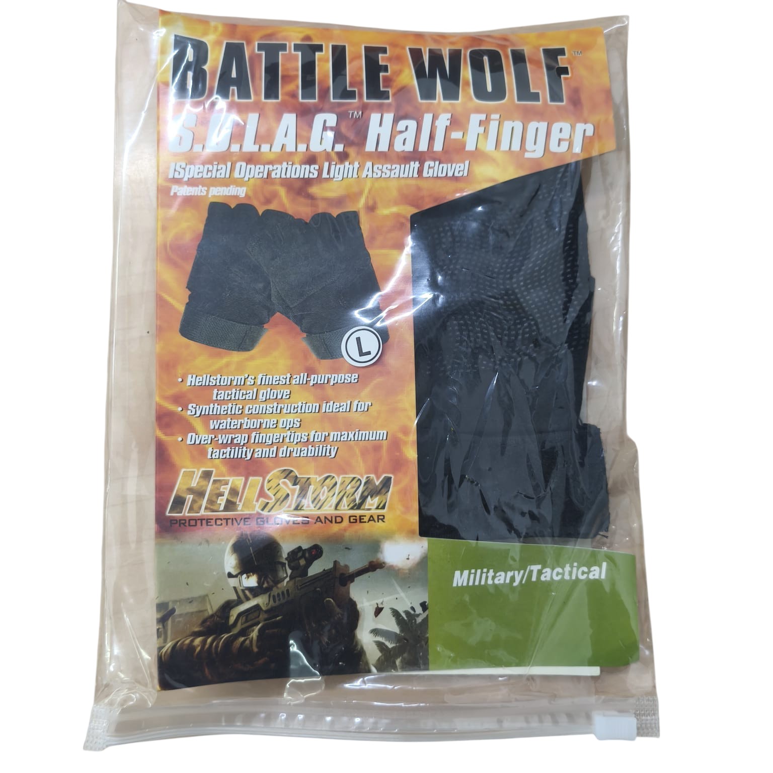 BATTLE WOLF Sarung Tangan Motor Tactical Half Finger L - PC016 Gambar produk BATTLE WOLF Sarung Tangan Motor Tactical Half Finger L - PC016 - Kemasan