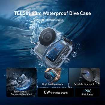 TELESIN Waterproof Case DJI Osmo Nano Housing Kamera Anti Fog 60M - S4-WTP-13-TDJ