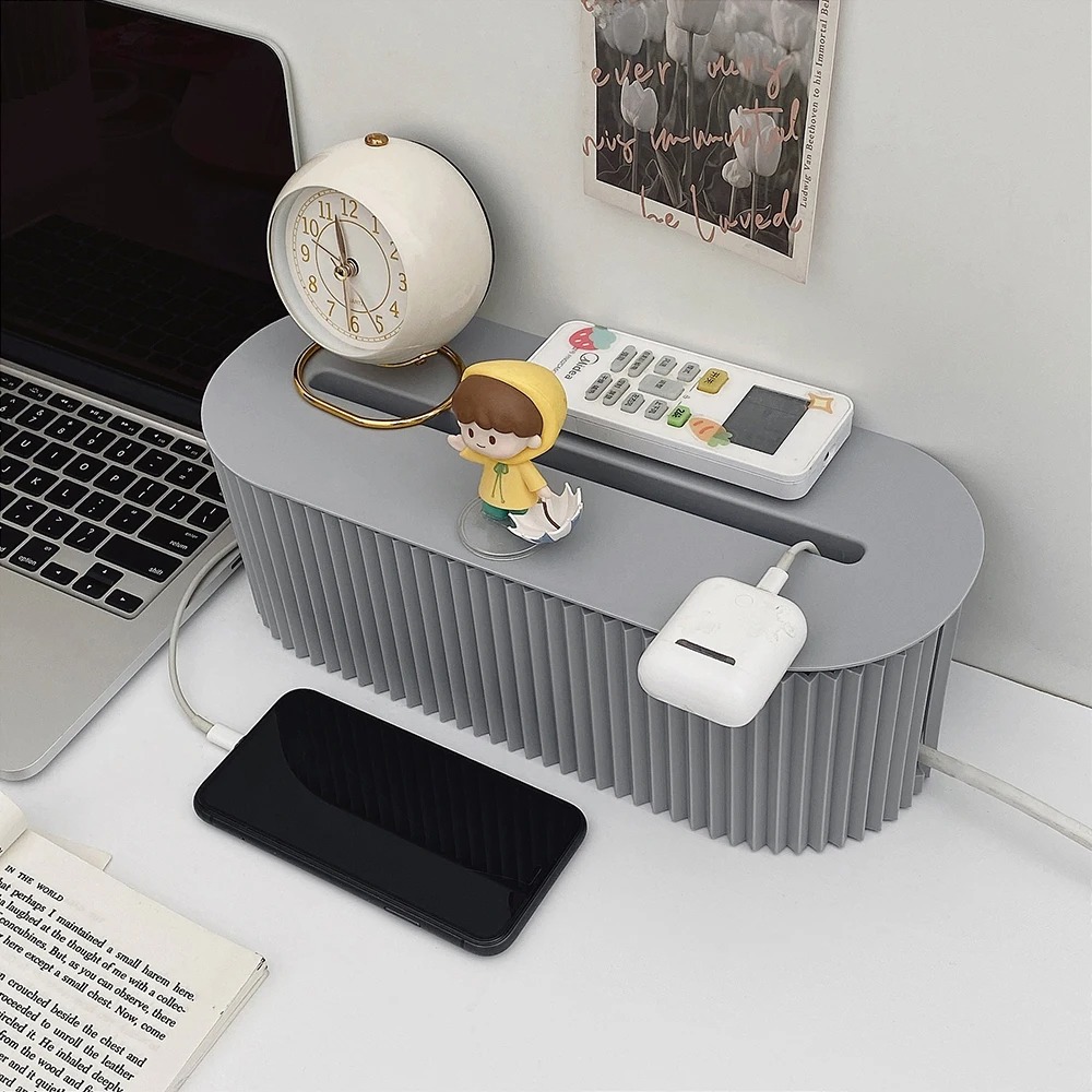 ORINA Kotak Organizer Kabel Charger Wire Management Box Dustproof - FT-300 Gambar produk ORINA Kotak Organizer Kabel Charger Wire Management Box Dustproof - FT-300 - 3