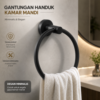 Gambar produk Sunydeal Gantungan Handuk Kamar Mandi Towel Holder Ring - E1913