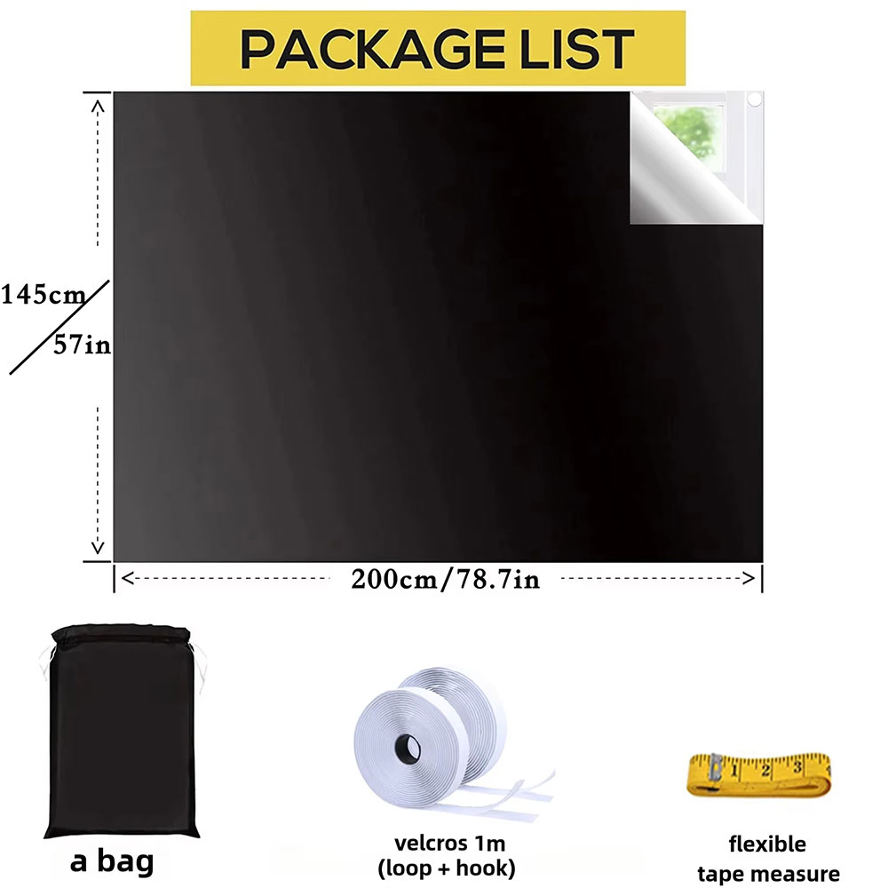 Gen Tirai Jendela Blackout One Way Window Film Anti UV Velcro 1.45x2M - AF5 Gambar produk Gen Tirai Jendela Blackout One Way Window Film Anti UV Velcro 1.45x2M - AF5 - Kemasan