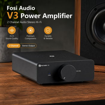 Fosi Audio Power Amplifier 2 Channel Audio Stereo Hi-Fi TI TPA3255 - V3