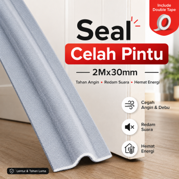 TaffHOME Lis Penutup Celah Pintu Door Bottom Seal 2Mx30mm - BWG39