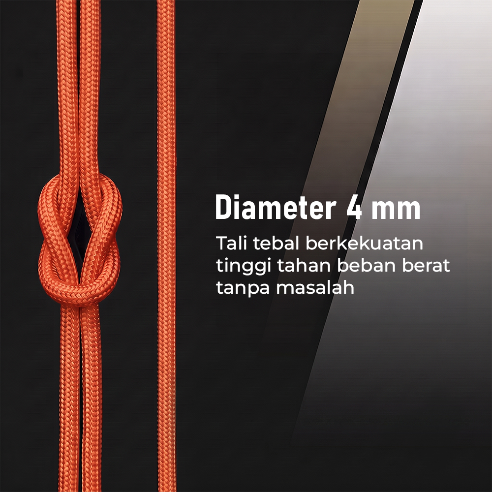 TaffSPORT Tali Tenda Paracord Rope Tent Camp 7 Core 4mm 100M - SH139 Gambar produk TaffSPORT Tali Tenda Paracord Rope Tent Camp 7 Core 4mm 100M - SH139 - 1