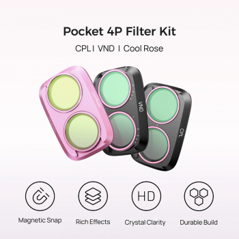 TELESIN Lens Camera Filter DJI Osmo Pocket 4 Pro CPL VND Cool Rose - S5-FLT-86-TDJ