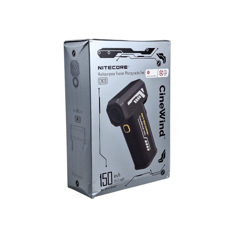 NITECORE Kipas Angin Portable CineWind Photography Fan 98000RPM 100W - CW20 Gambar produk NITECORE Kipas Angin Portable CineWind Photography Fan 98000RPM 100W - CW20 - Kemasan