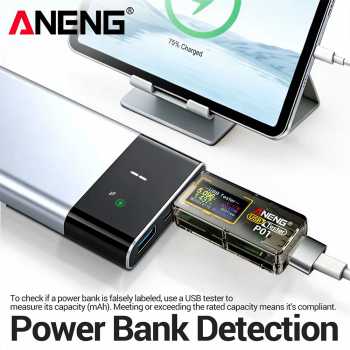 Gambar produk ANENG USB Tester Power Capacity Voltage Alert Detector 4-30V - P01 - 2