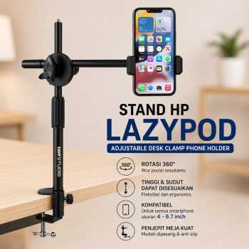 TaffSTUDIO Stand HP Lazypod Adjustable Desk Clamp Phone Holder - NB-35P