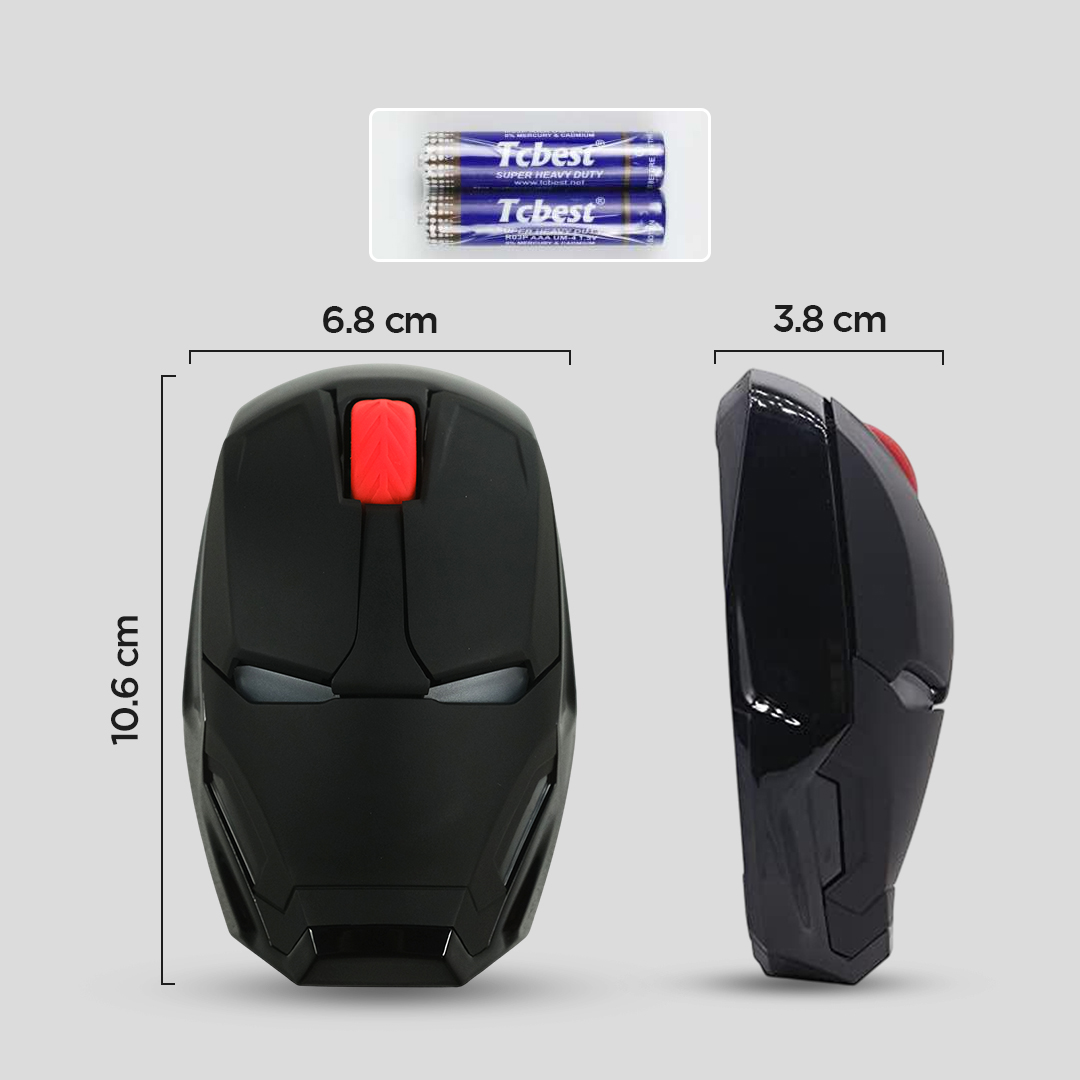 Gambar produk Taffware Mouse Wireless Optical 2.4GHz Iron Man 4 Key 1600 DPI - M8 - 8