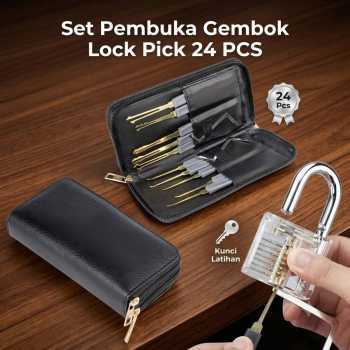 Gambar produk Goso Set Alat Pembuka Gembok Kunci Pintu Lock Pick Locksmith 24 PCS - 038