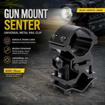 Gambar produk Lediland Gun Mount Senter Universal Metal Rail Clip - LH99