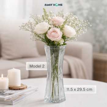 Gambar produk TaffHOME Vas Bunga Dekorasi Interior Ruang Tamu Motif Bambu Model 2 11.5x29.5cm - AR-3A