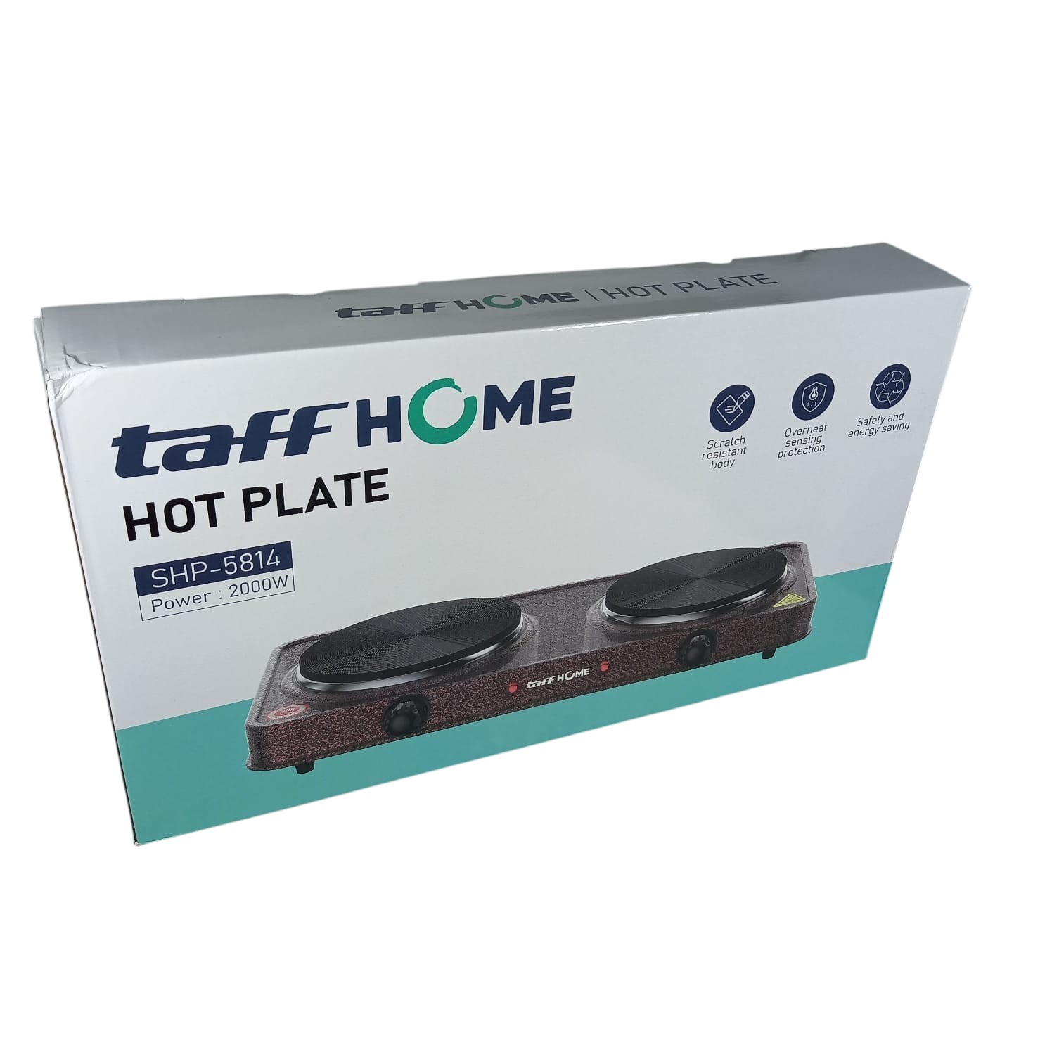 TaffHOME Kompor Listrik 2 Tungku Electric Furnace Dual Hot Plate 2000W - SHP-5814 Gambar produk TaffHOME Kompor Listrik 2 Tungku Electric Furnace Dual Hot Plate 2000W - SHP-5814 - Kemasan