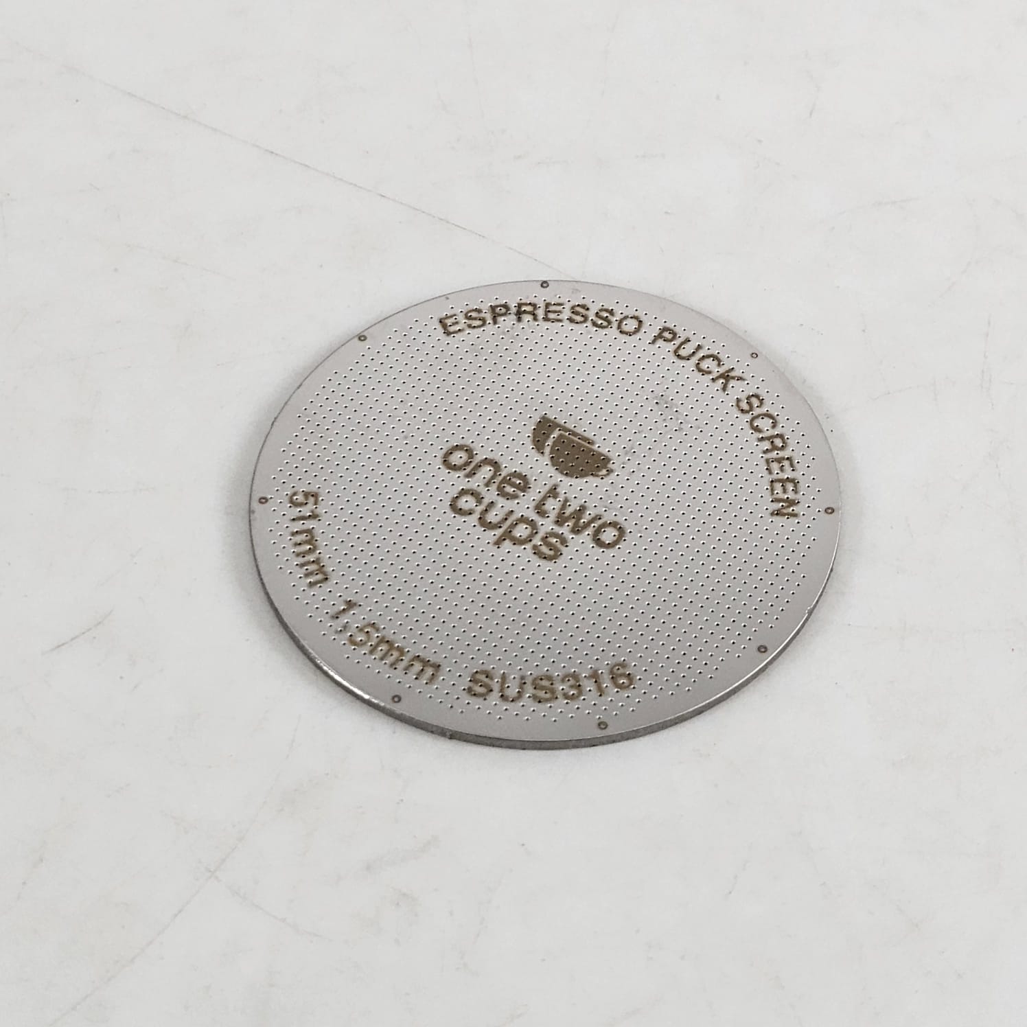 Gambar produk One Two Cups Puck Screen Portafilter Espresso Double Layer 150 Micron 51mm - SUS316 - 2