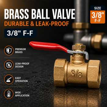 NFJM Ball Valve Stop Keran Mini Copper Gas Water Long Nose Handle - DN20
