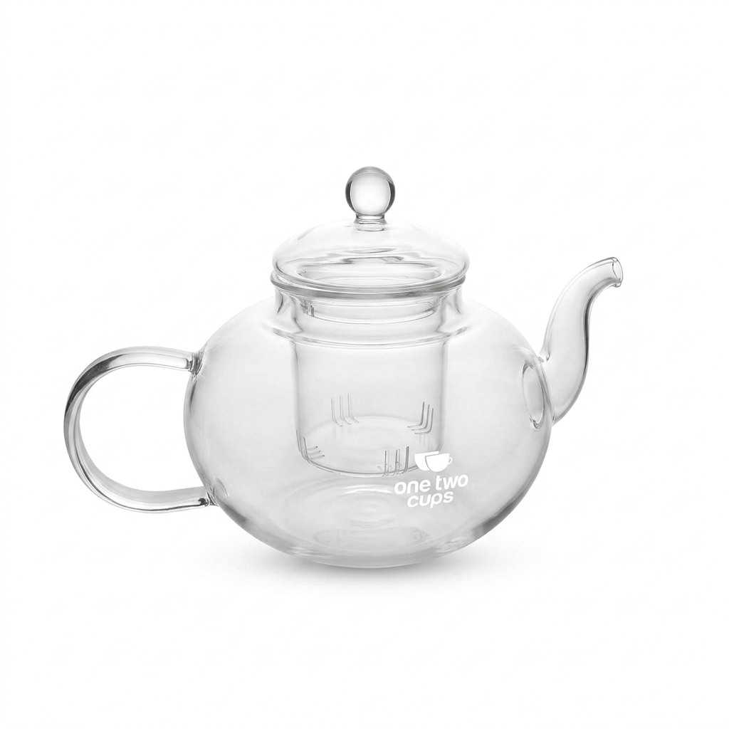 Gambar produk One Two Cups Teko Teh Kaca Saringan Tahan Panas Api Infuser Teapot 1L - 8CV102 - 1