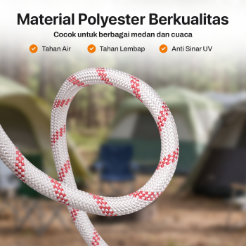 Gambar produk Tali Paracord Tenda Outdoor Rope Steel Buckle 12mm 20M - SC12 - 3