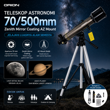 ORION Teleskop Astronomi 70/500mm Zenith Miror Coating AZ Mount - 70500