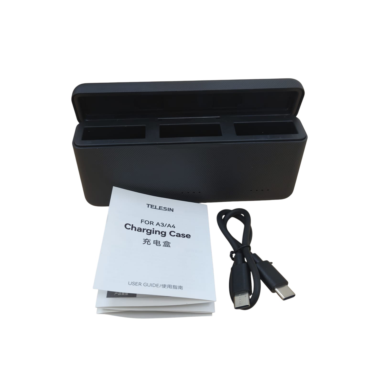 TELESIN Charging Case 3 Slot Fast Charging for DJI Osmo Action 3/4 - S0-BCG-02-TDJ Gambar produk TELESIN Charging Case 3 Slot Fast Charging for DJI Osmo Action 3/4 - S0-BCG-02-TDJ - 6