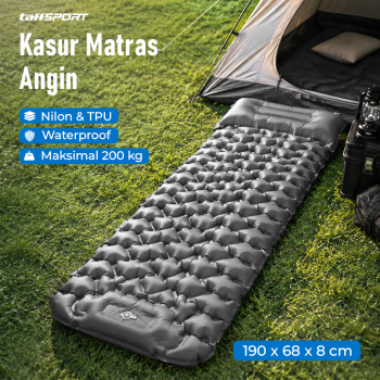 TaffSPORT Kasur Matras Angin Manual Sleeping Pad Waterproof Single - SB-18