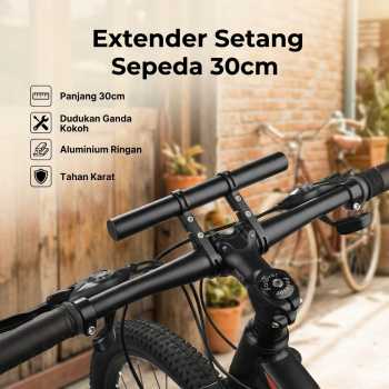 ETA BIKE Extender Setang Sepeda MTB Double Clip Handlebar 30CM - ET30