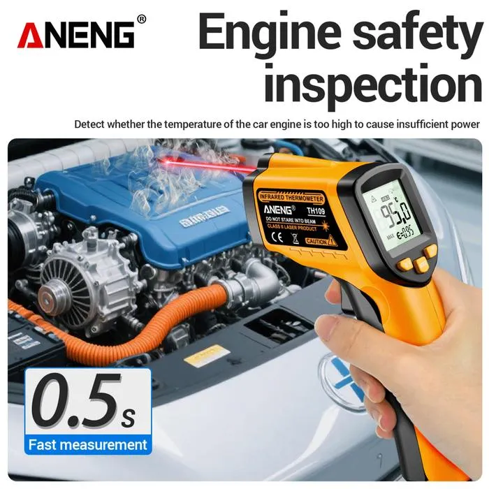 ANENG Termometer Industrial Digital Thermogun Infrared Backlight - TH109 Gambar produk ANENG Termometer Industrial Digital Thermogun Infrared Backlight - TH109 - 2