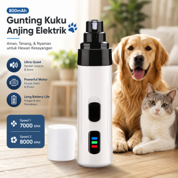 OLAMB Gunting Kuku Anjing Elektrik Charging Pet Nail Grinder Polish - M1