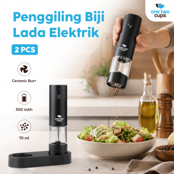 One Two Cups Alat Penggiling Biji Lada Elektrik Grinder 300mAh 2 PCS - EG-A-BS