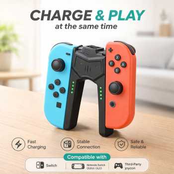 Gambar produk PENJOY Charging Grip Joy-Con Nintendo Switch Handle Bracket - JOY-01
