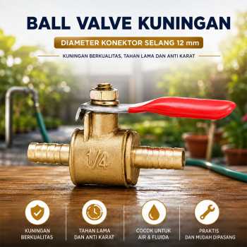 MAXLA Stop Kran Ball Valve Kuningan Air Double Pagoda Brass Iron - DN40